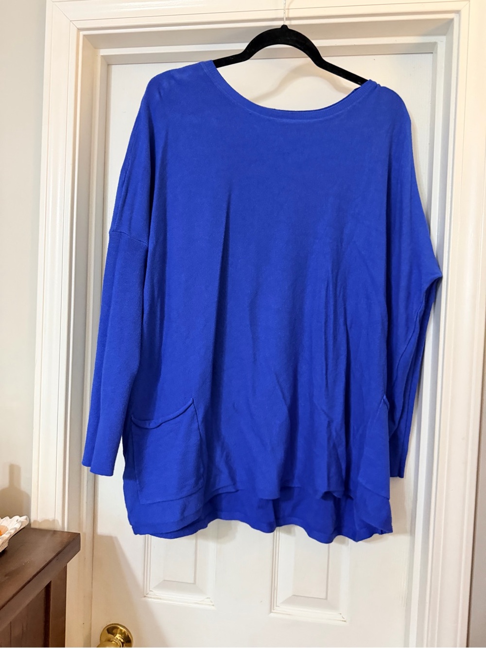 tea n rose Royal Blue Boatneck Tunic Sweatshirt